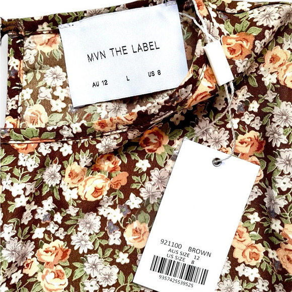 NWT MVN The Label Floral Crop Top Maxi Skirt Set - Picture 3 of 9